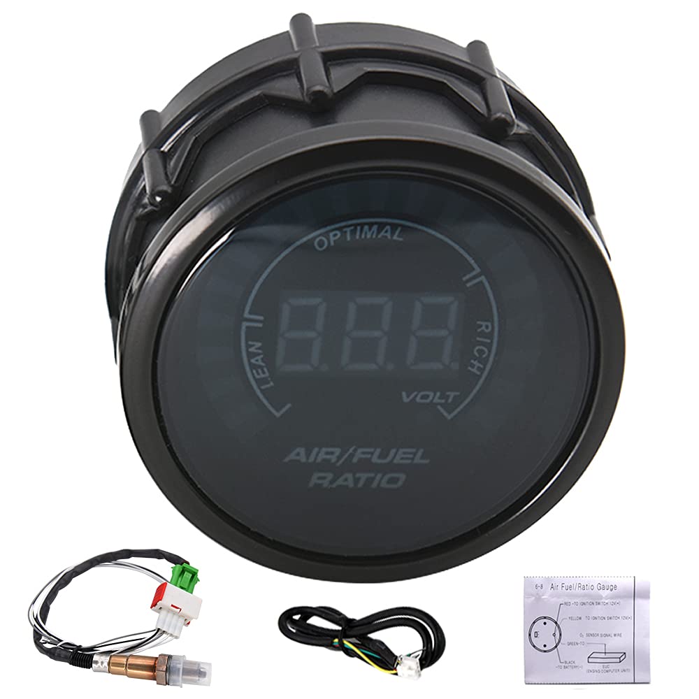 2-1/16 52mm Air/Fuel Ratio Gauge with Narrowband O2 Oxygen Sensor Pack of 2 J3973