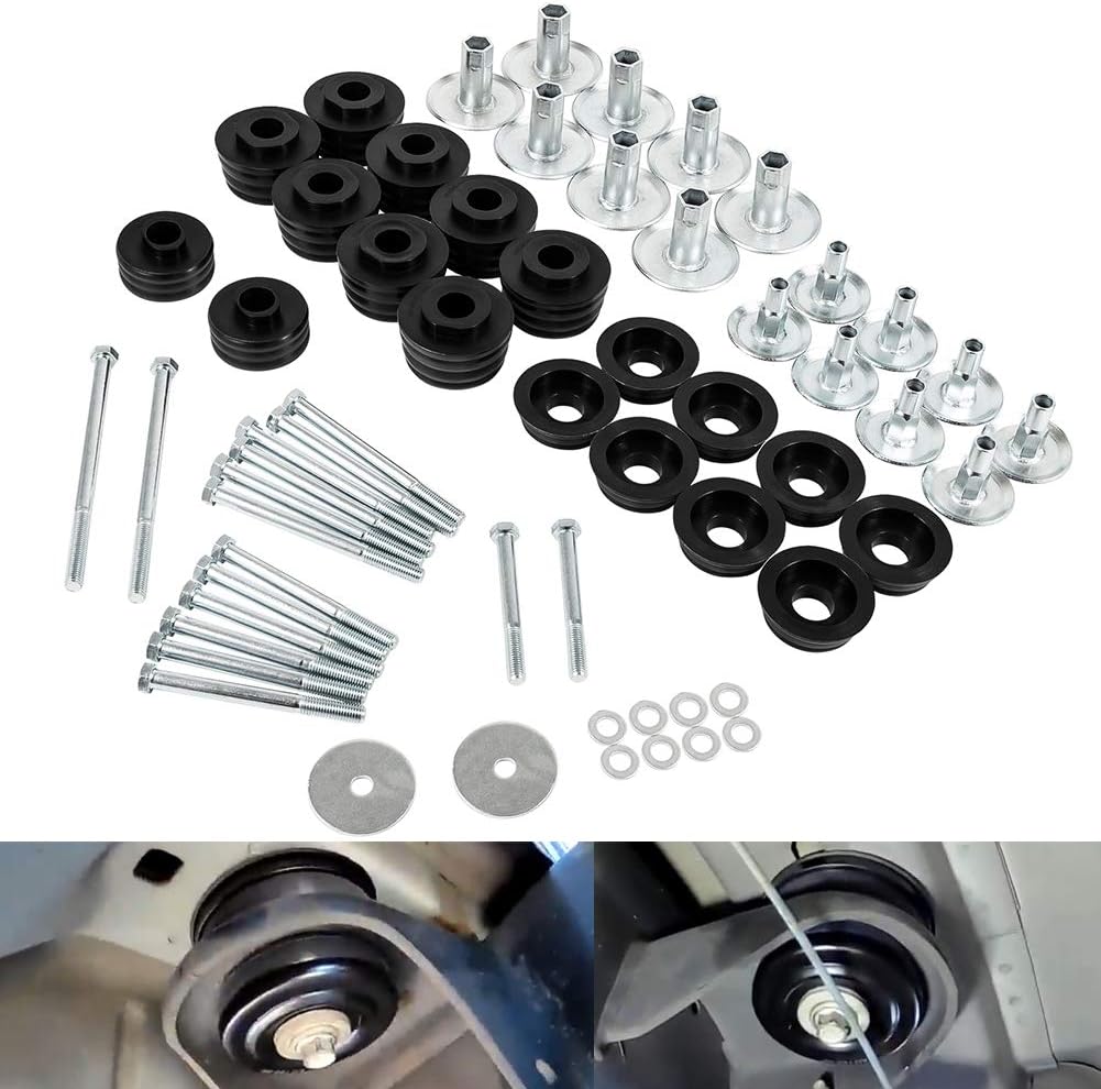 Body Mount Bushing Kit Steel Sleeves Hardware Polyurethane Body Cab Mounts S3837