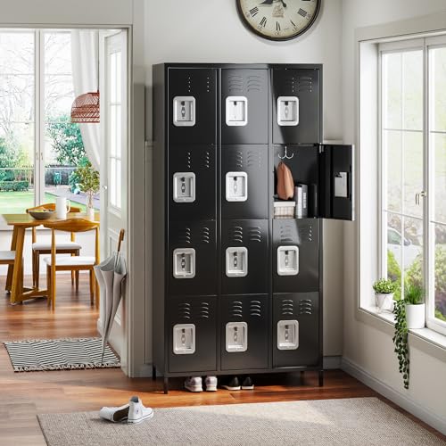 12 Door Light Gray Metal Storage Locker Z4423