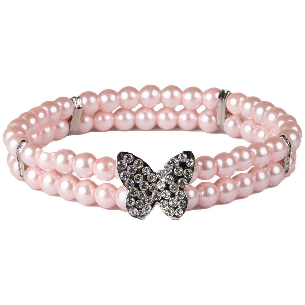 Pink Sparkling Butterfly Neck Piece J6336