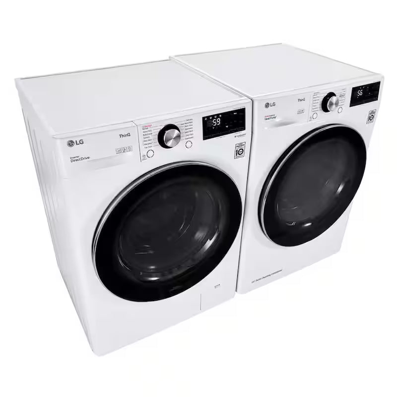24 in. W 2.4 Cu. Ft. Compact Stackable Smart Front Load Washer in White with Steam O4378
