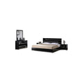Black High Gloss 5-Piece Wood Queen Bedroom Set O405462