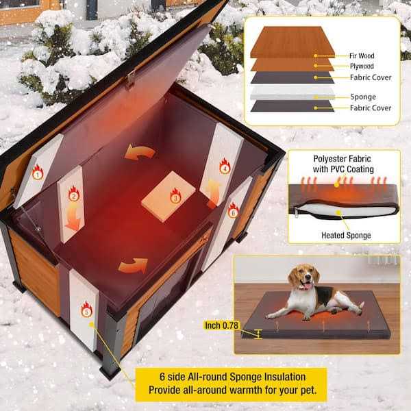 Insulated Outdoor Dog House with Liner Z1151