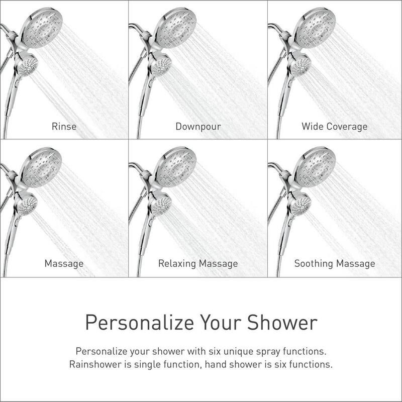 Single Handle 6-Spray Tub Shower Faucet with Rainshower Brushed Nickel C77346