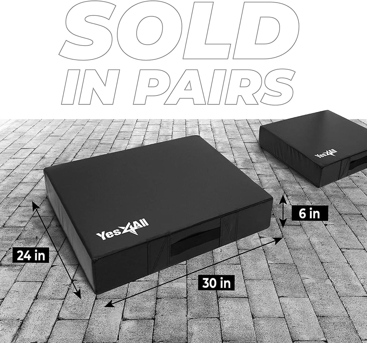 Black Weightlifting Drop Pads Pair P78665