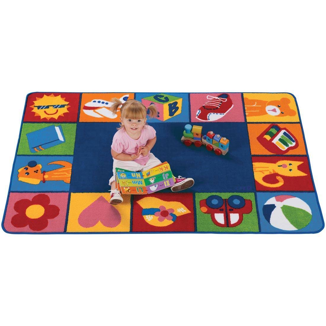 Toddler Blocks 4'x6' Rectangle Carpet U3135