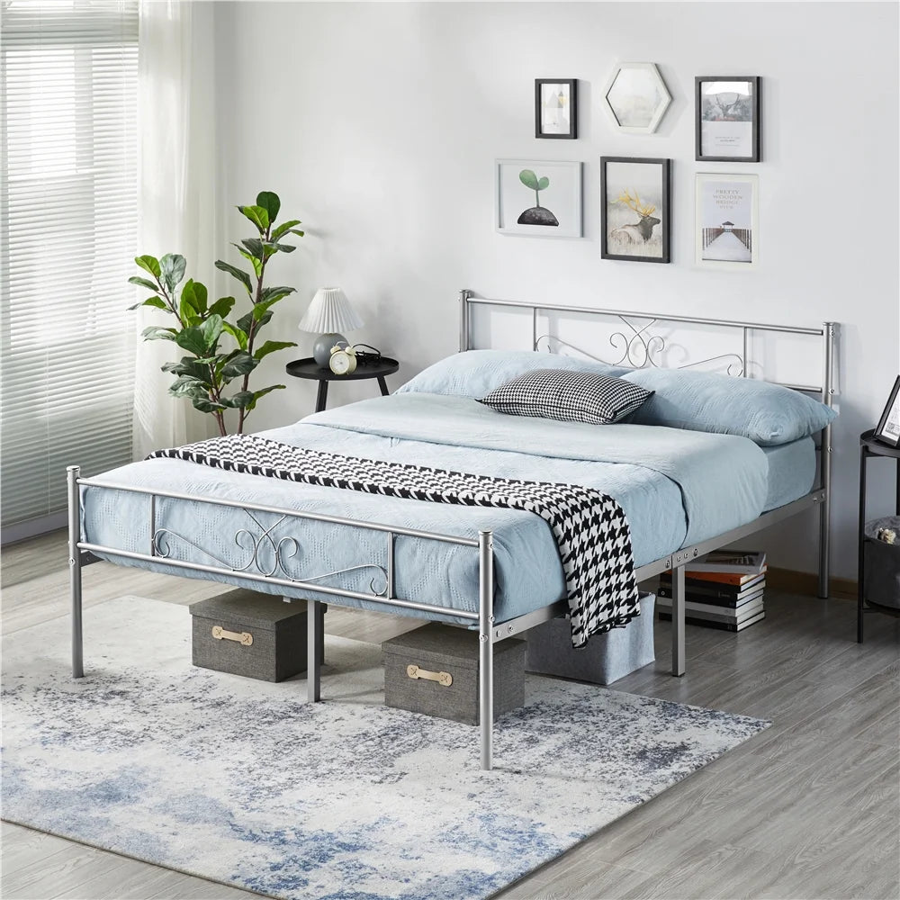 Black Metal Platform Twin Bed Z2604