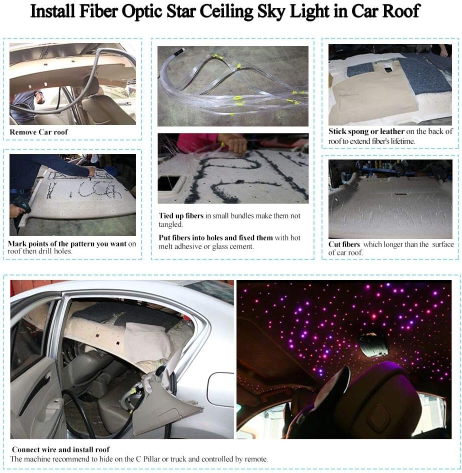 10W RGBW Fiber Optic Lights Kit with 200pcs 9.8ft Cable O527032