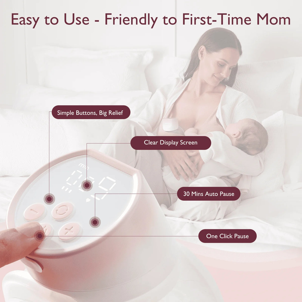 Hands Free Wearable Electric Breast Pump 24mm 2 Pack I7727