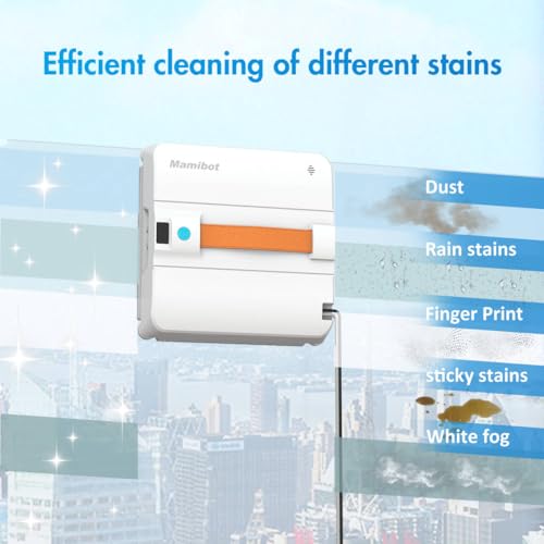 Window Cleaning Robot with 4 Spray Nozzles, 3200Pa Suction Z366