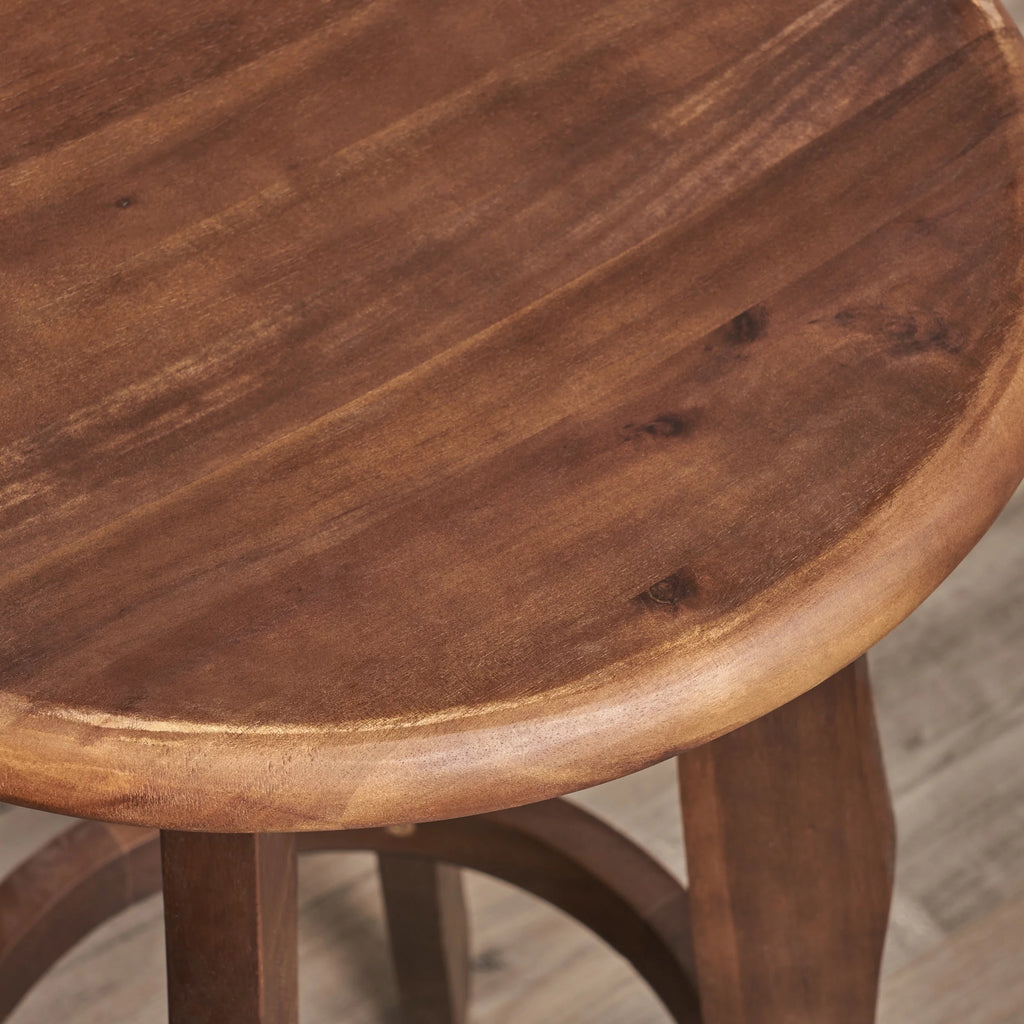 Acacia Wood Barstools, Set of 2, Dark Brown C8072