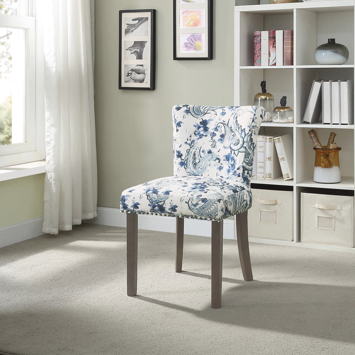 Paisley Blue Dining Chair H1165