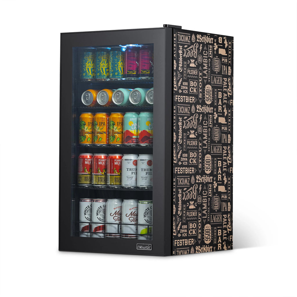 Beverage Refrigerator Cooler 126 Cans Glass Door I2813