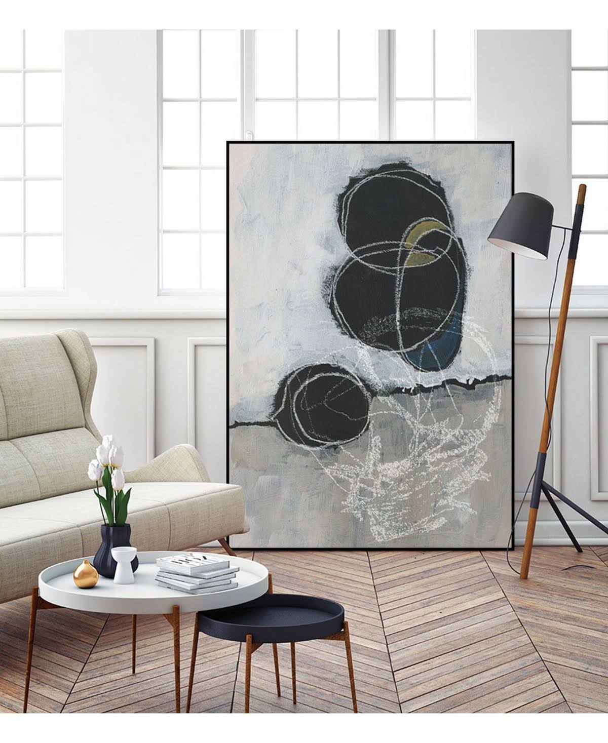 Framed Canvas Art Block V572