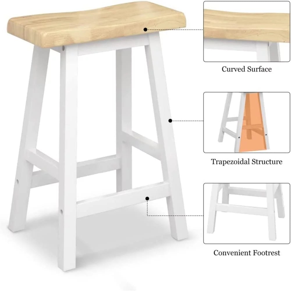 Rubber Wood 4-Person Bar Dining Table Set Z265