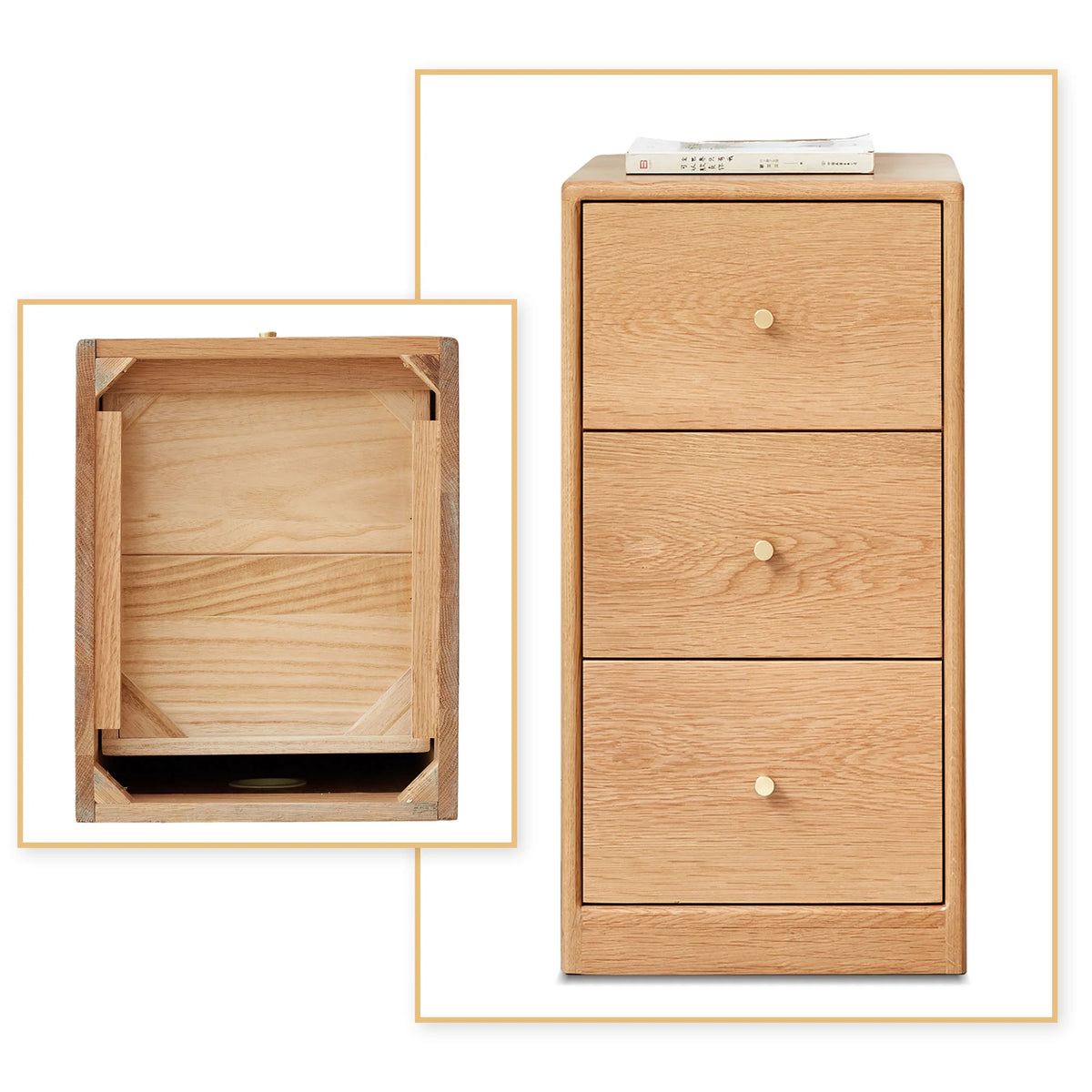 Wooden Storage Cabinet with 3 Drawers O9220