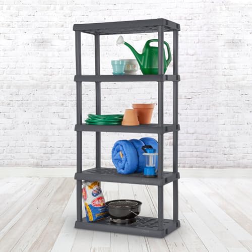 5-Shelf Plastic Storage Shelves E33538