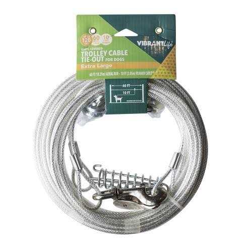 Vinyl-Covered Trolley Cable Tie-Out for Dogs G6039