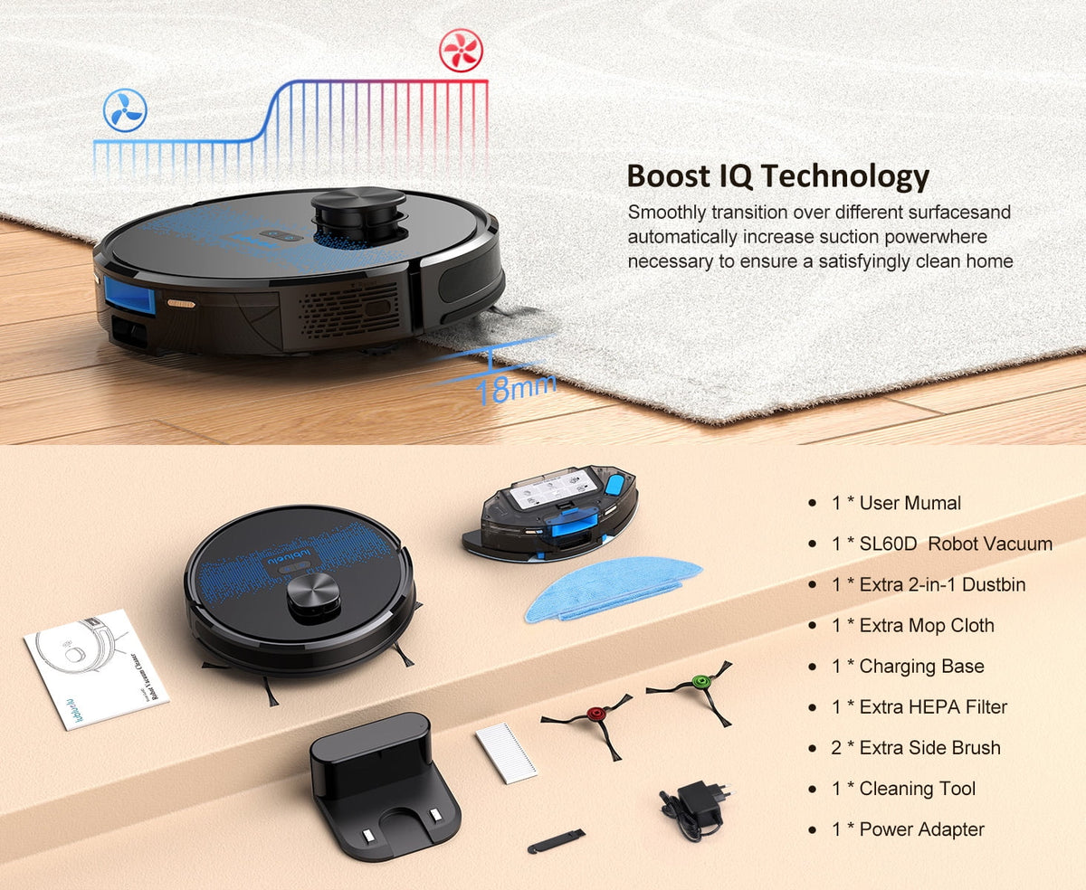 Robot Vacuum and Mop with 3000Pa Suction C3820