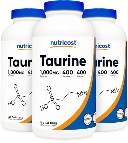 Taurine 1000mg 400 Capsules 3 Bottles X311