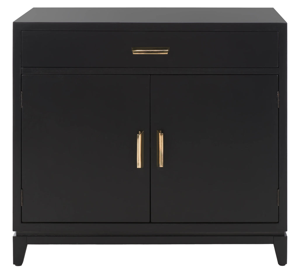 Black 2 Door 1 Drawer Chest X147