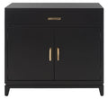 Black 2 Door 1 Drawer Chest X147