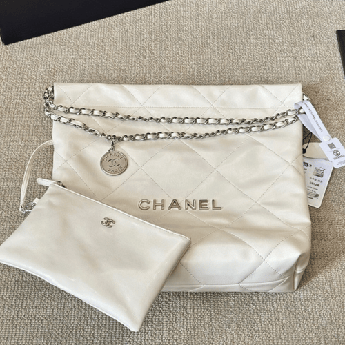 Chanel 22 Bag Small Oiled Off-White/Cream 13.7 Inches