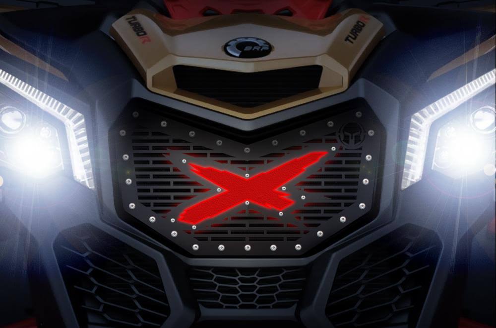 Steel LED Grille Satin Black + Red S197