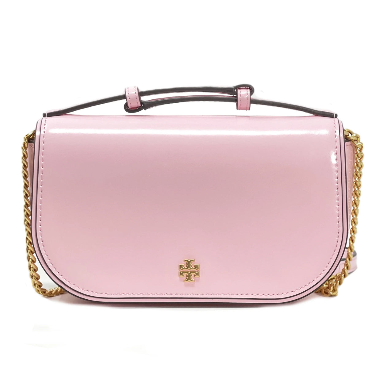 Pink Patent Leather Top Handle Crossbody Bag R16785