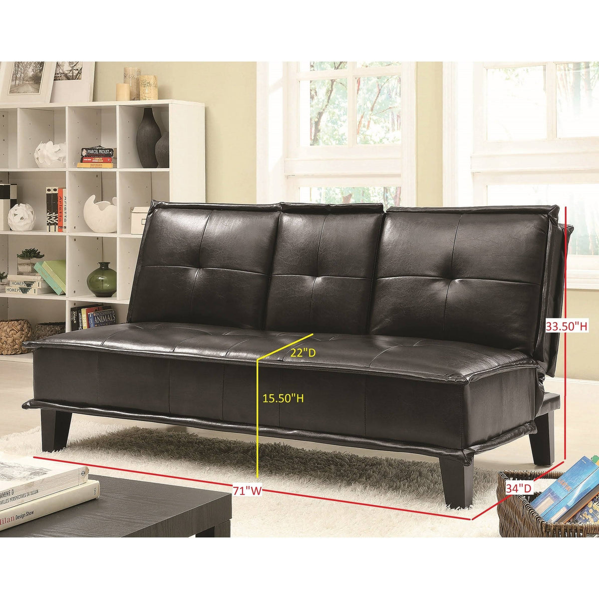 Black Sofa Bed Z597