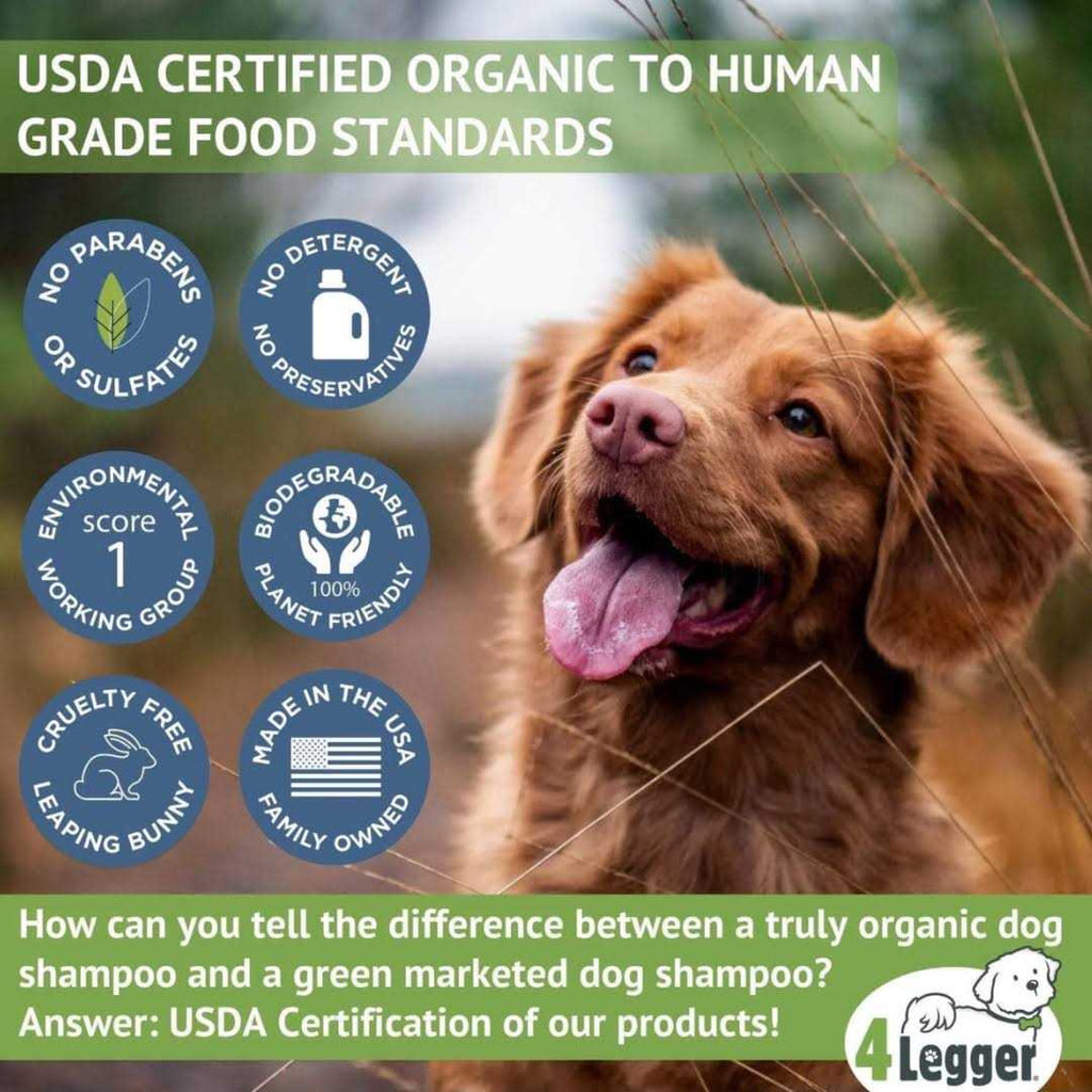 Certified Organic Hypoallergenic Dog Shampoo with Aloe and Lemongrass D740918