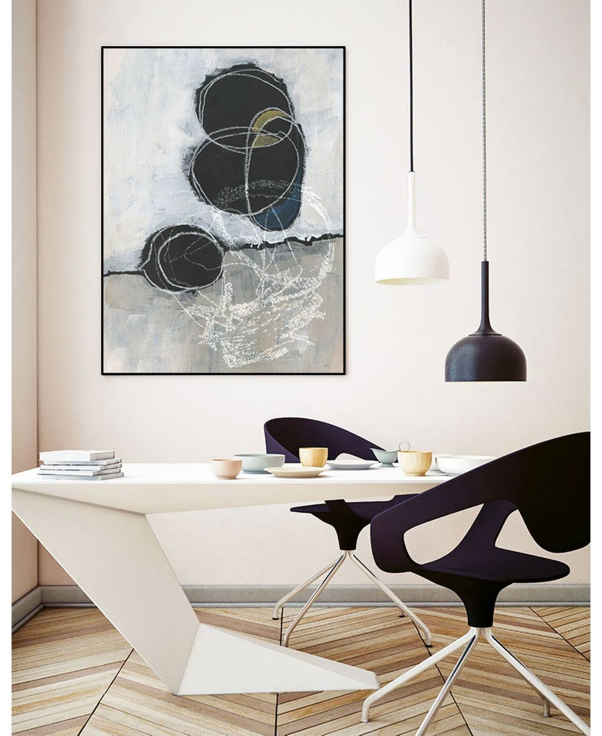 Framed Canvas Art Block V572
