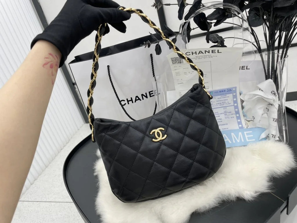 Black Hobo Handbag A212