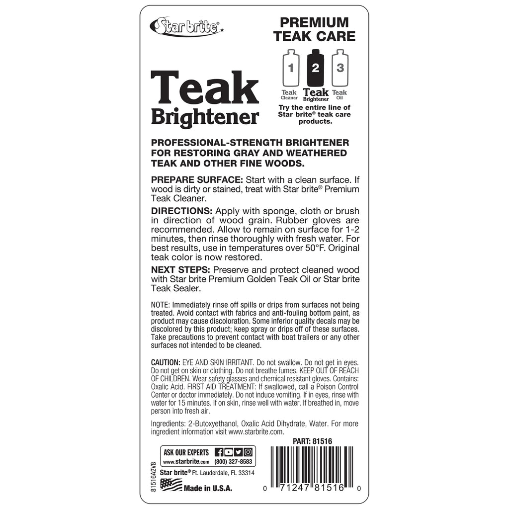 Teak Brightener 16 OZ V664