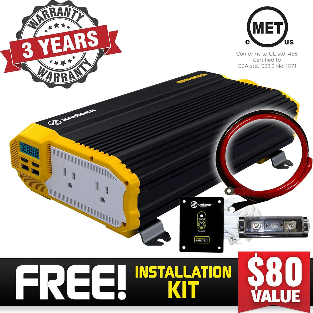 2000 Watts 12V to 110V Modified Sine Wave Power Inverter Z254