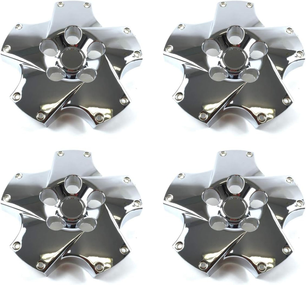 Set of 4 18 inch 5 Spoke Chrome Wheel Hub Center Caps M7685