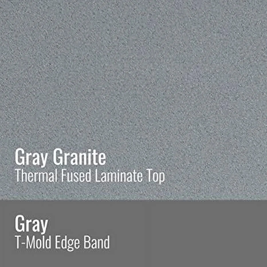 Commercial Desk 42x42" Gray Granite Black Chrome X722590