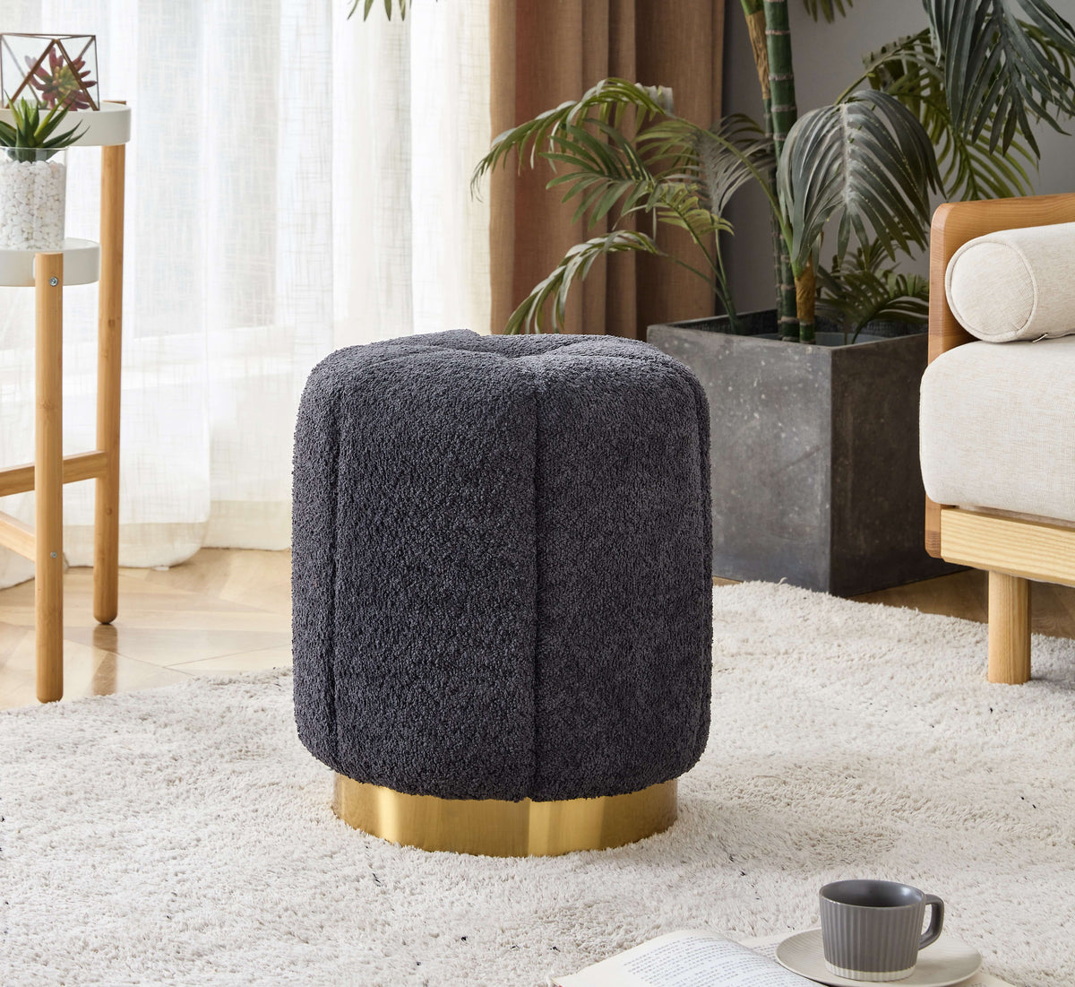 Teddy Fabric Cover Ottoman D850