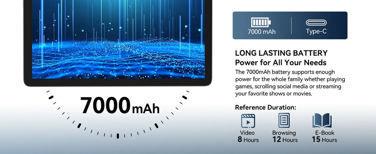 10.1 inch 128GB Android 12 Tablet with Keyboard K21596