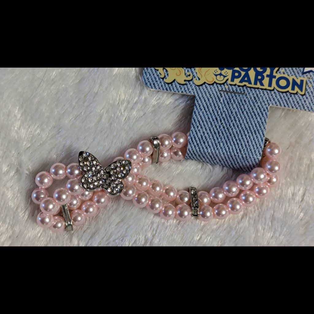 Pink Sparkling Butterfly Neck Piece J6336