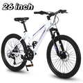 24 inch Mountain Bike with Dual Disc Brakes White S3735
