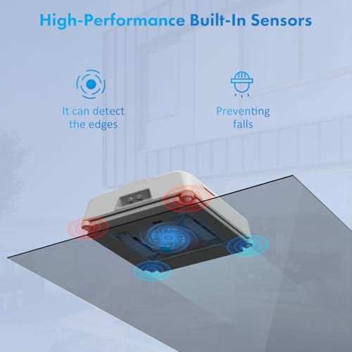 Window Cleaning Robot with 4 Spray Nozzles, 3200Pa Suction Z366
