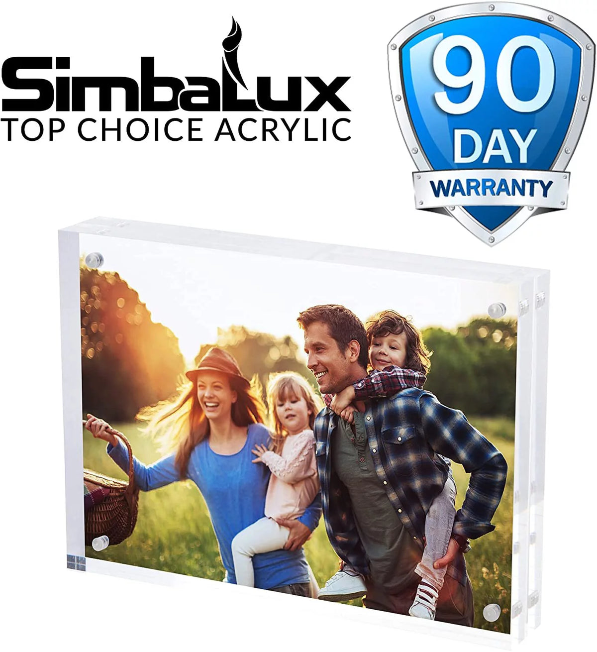 Magnetic Acrylic Photo Frame 5 in x 7 in Clear Pack of 3 R22587