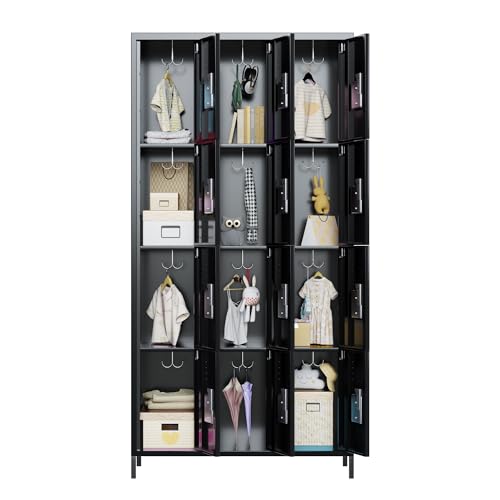 12 Door Light Gray Metal Storage Locker Z4423