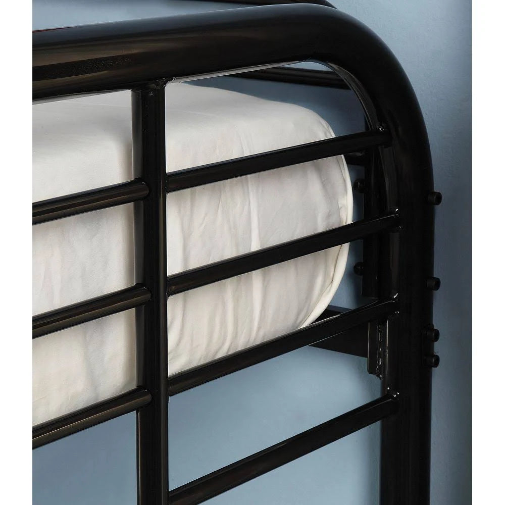 Black Twin Over Twin Bunk Bed V790076
