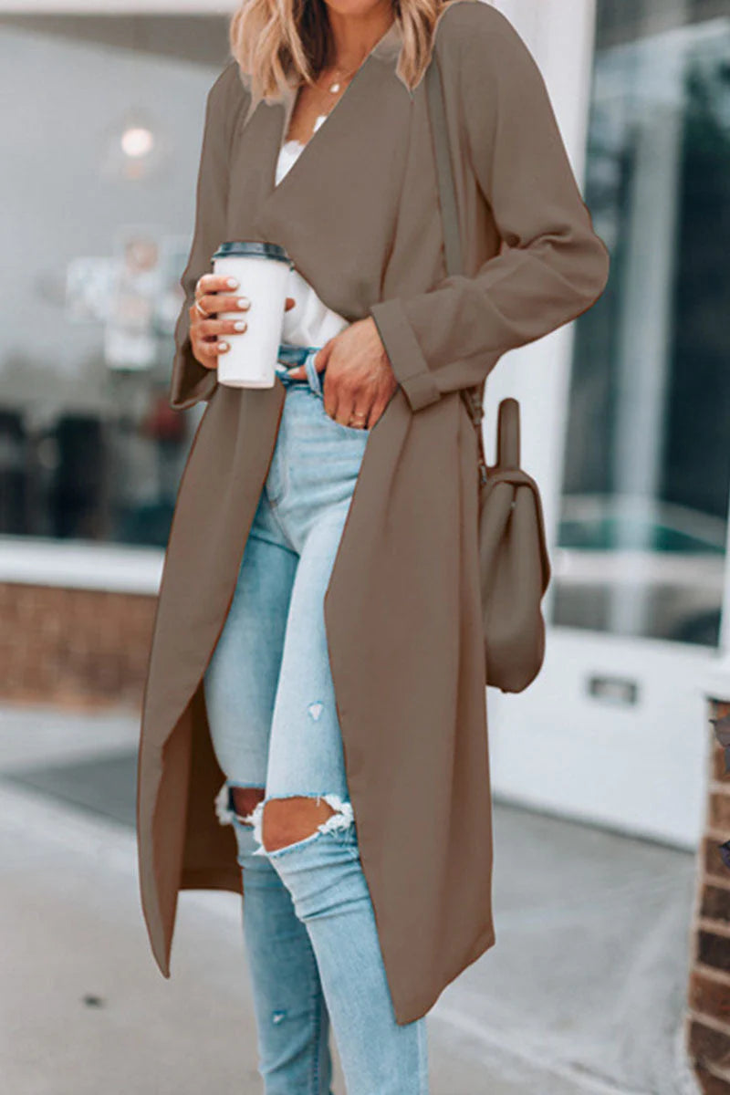 Casual Solid Outerwear U183