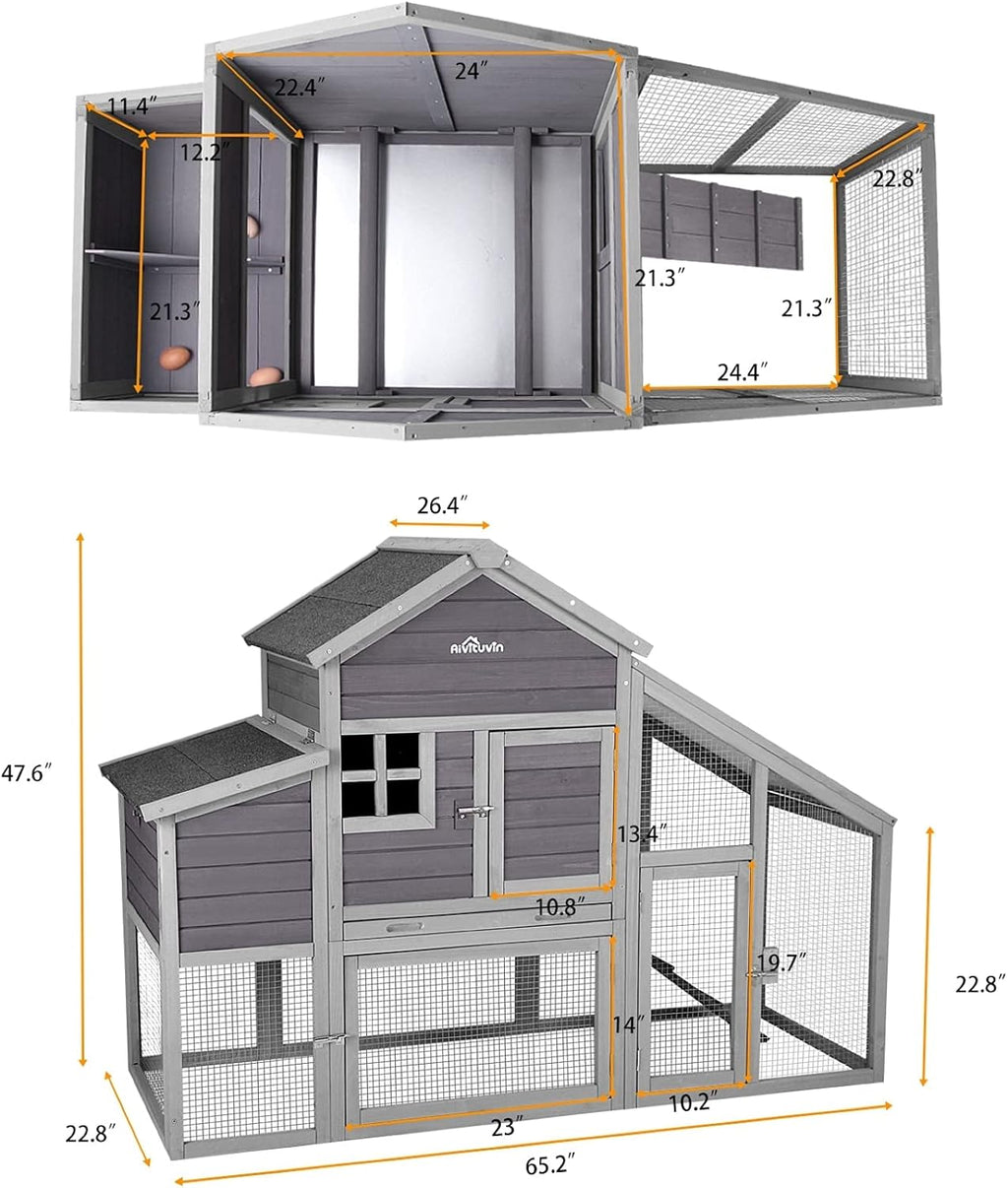 Chicken Coop with Run Large Nesting Box R52512