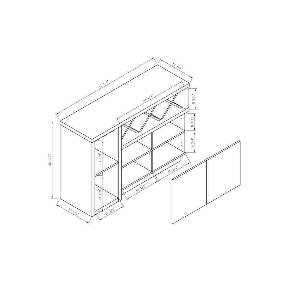 Grey 6 Shelf Dining Server N287858