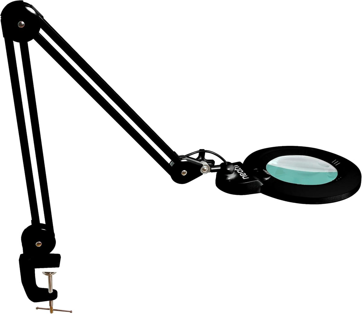 1,200 Lumens Super LED Magnifying Lamp with Clamp, 6 Inches Wide Lens, Black B7156