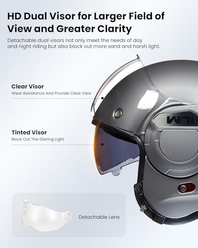 Matte Black Full Face Modular Motorcycle Helmet U609223